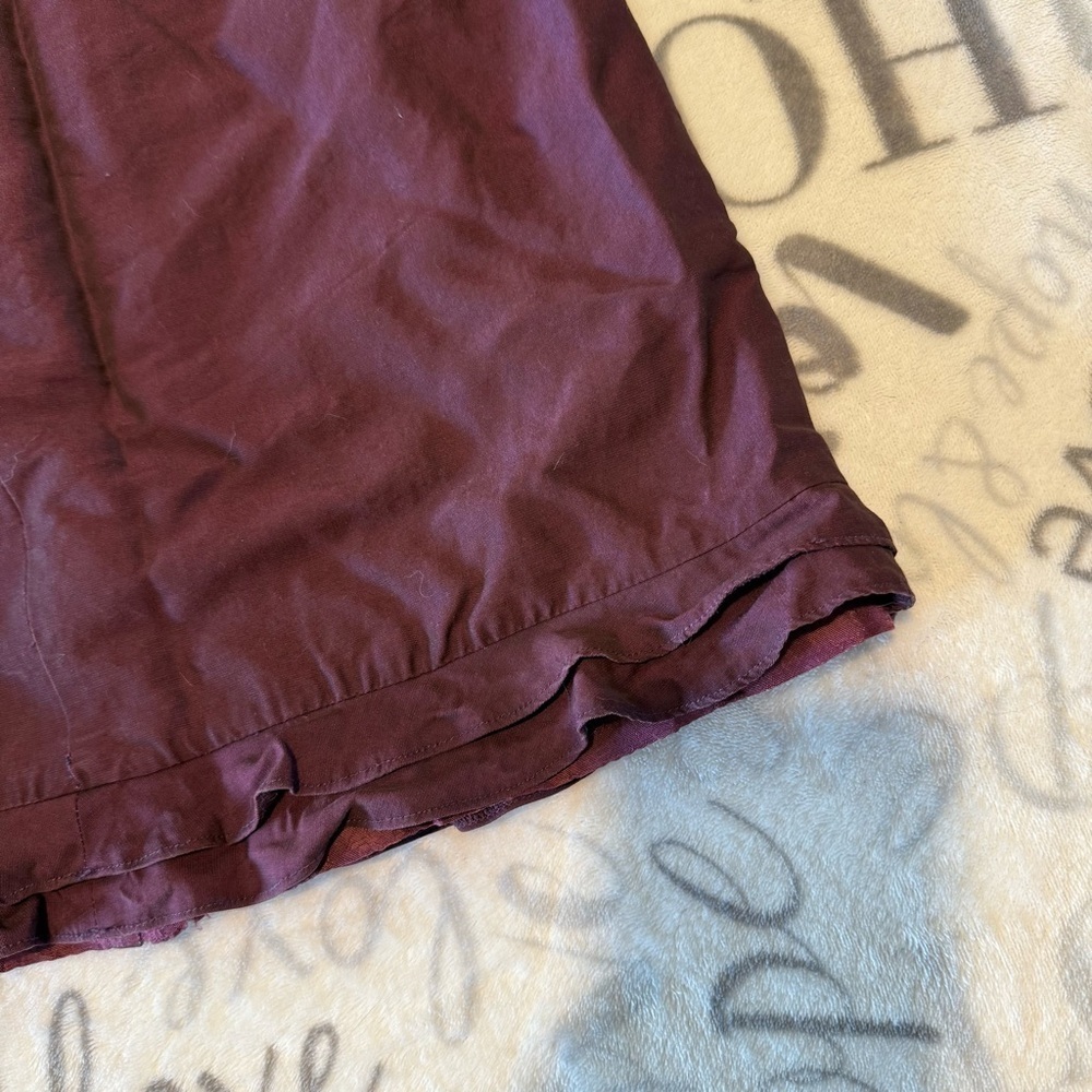 Alain Manoukian | women's 26'' vintage y2k burgundy midi skirt with ruffles - Picture 3 of 6